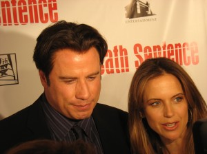 Actor John Travolta and Kelly Preston at "Death Sentence" premiere NY