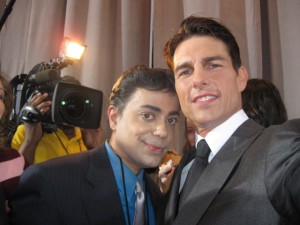 Tom Cruise and Ravi Yande at the "Valkyrie" NY red carpet premiere.  Photo courtesy Tom Cruise. 
