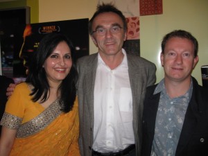 The incredible team of co-director and casting agent Loveleen Tandon, director Danny Boyle and screenwriter Simon Beaufoy
