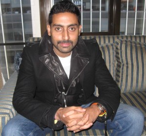 Indian superstar Abhishek Bachchan poses for The Ravi Report in NY.