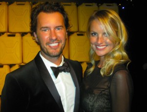 TOMS founder Blake Mycoski and stunning wife Heather Mycoski pose for The Ravi Report 