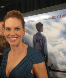 Oscar winning actress Hilary Swank smiles exclusively for The Ravi Report