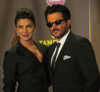 Global superstars Anil Kapoor and Priyanka Chopra pose for The Ravi Report 
